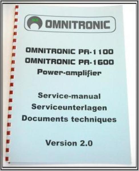 Omnitronic PA-1100 / 1600 / technische Unterlage